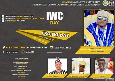 Oluwo, Prof Alamu and Other Dignitaries To Grace FILSU OAU Iwo Day