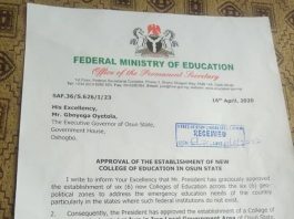 Buhari Approves the Establishment of Federal College of Education in Iwo