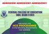 Federal College of Education Iwo Admission Requirements for 2022/2023 (UTME & D.E)