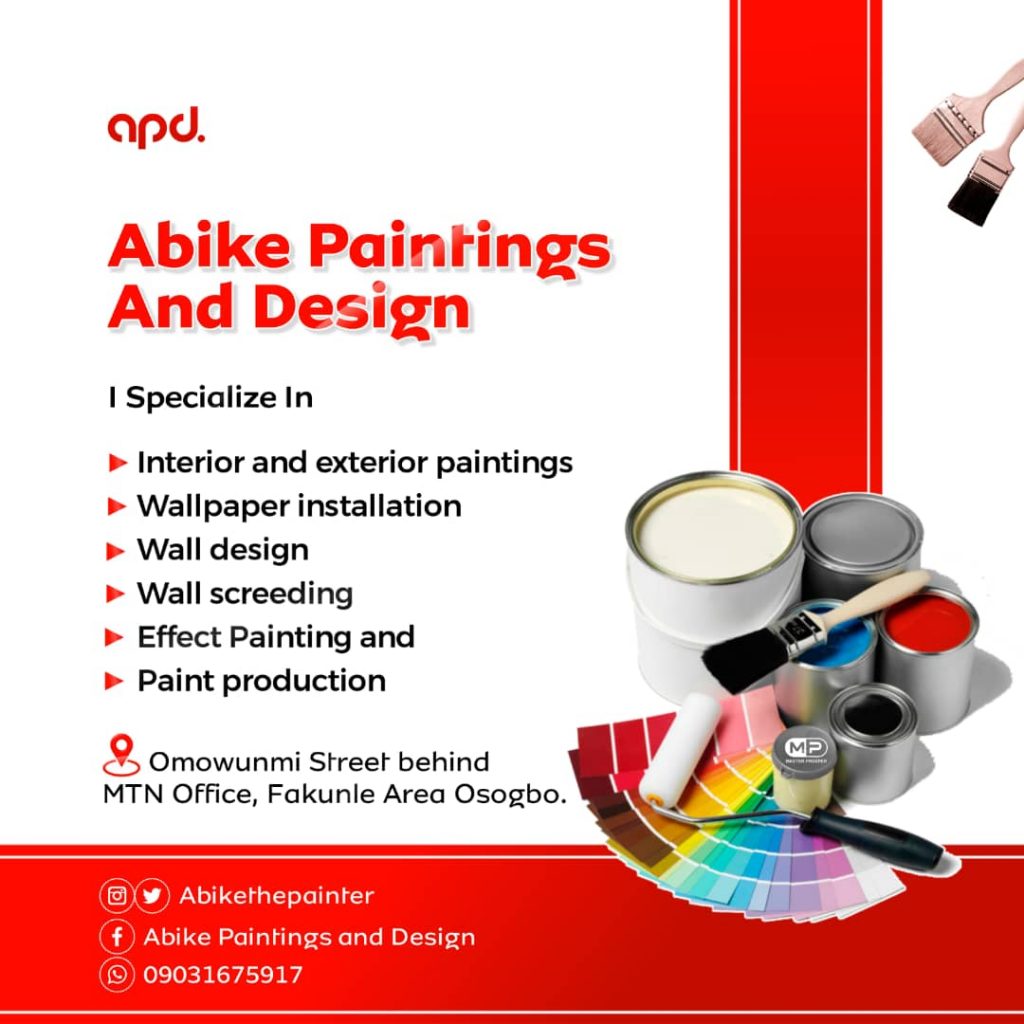 Omotayo Nafisat Atinuke Brand Name: Abike Paintings and Designs