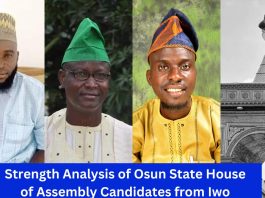 Strength Analysis of Osun State House of Assembly Candidates from Iwo