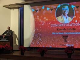 Iwo-born Kayode Ishola Secures Top Honors as Best Graduating Student at Texas Tech University, USA