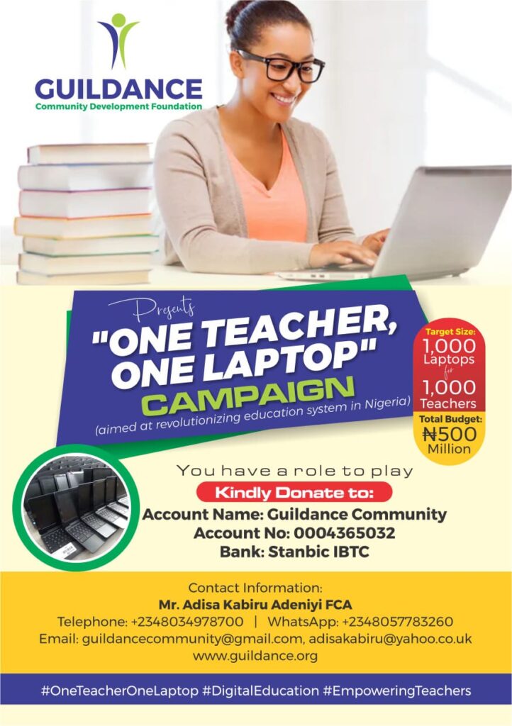 The 'One Teacher, One Laptop' Initiative by Guildance Community Development Foundation